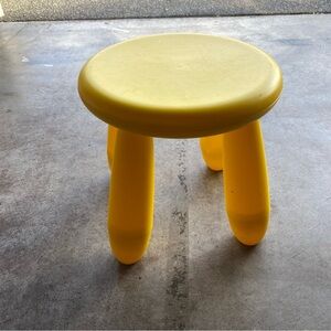 Vintage 90s IKEA MAMMUT Yellow Kids' Stool/Chair